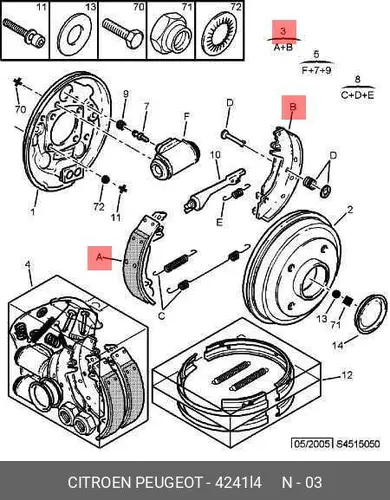 Тормозные колодки дисковые PSA 4241 L4
