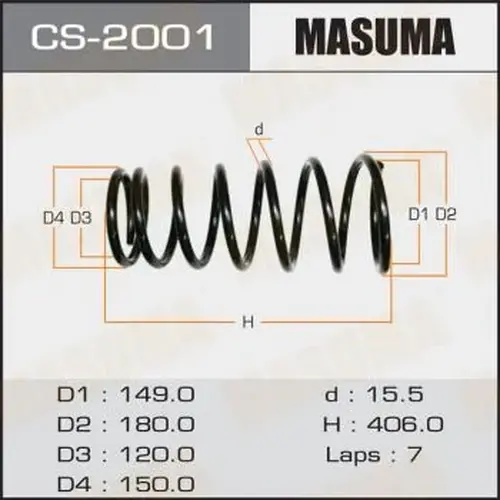 Пружина подвески передн. CS-2001 MASUMA