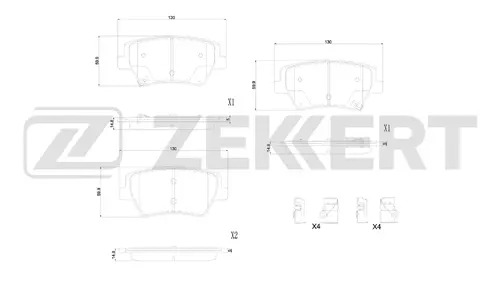 Тормозные колодки дисковые ZEKKERT BS1429