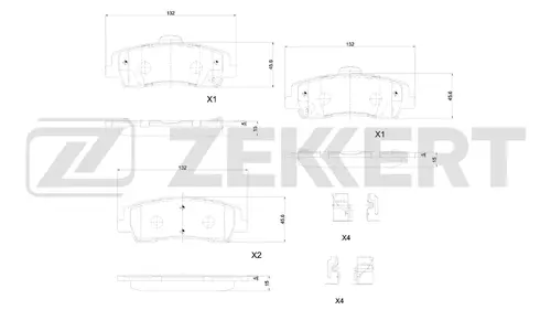 Тормозные колодки дисковые ZEKKERT BS1430