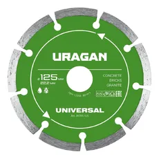 URAGAN UNIVERSAL 125 мм, диск алмазный отрезной сегментный (36705-125)