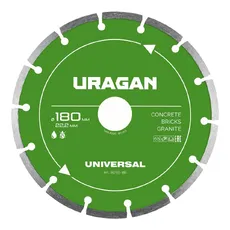 URAGAN UNIVERSAL 180 мм, диск алмазный отрезной сегментный (36705-180)
