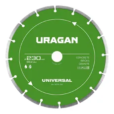 URAGAN UNIVERSAL 230 мм, диск алмазный отрезной сегментный (36705-230)
