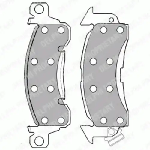 Тормозные колодки дисковые передняя ось DELPHI LP1256