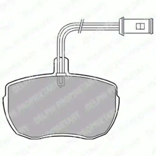 Тормозные колодки дисковые передняя ось DELPHI LP472