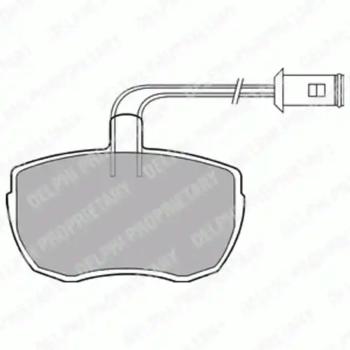 Тормозные колодки дисковые передняя ось DELPHI LP480