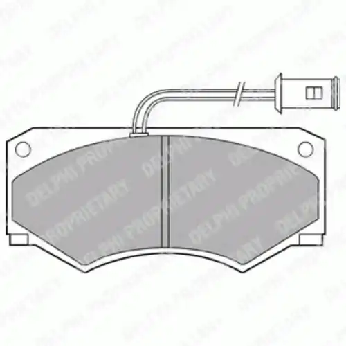 Тормозные колодки дисковые передняя ось DELPHI LP584