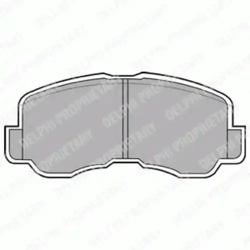 Тормозные колодки дисковые передняя ось DELPHI LP640