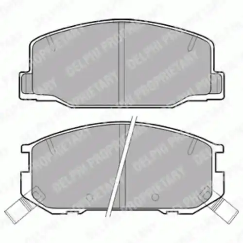 Тормозные колодки дисковые передняя ось DELPHI LP942