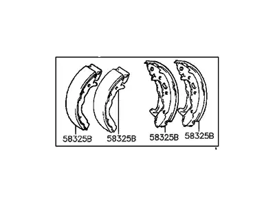 Тормозные колодки барабанные MOBIS 5830524A00