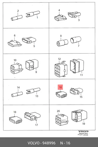 948996 SOCKET HOUSING VOLVO