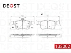 Тормозные колодки дисковые DEQST 133002