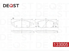 Тормозные колодки дисковые DEQST 133005