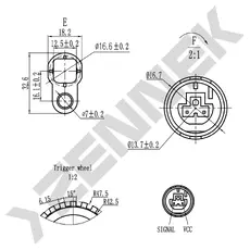 Датчик ABS ZENNEK DAS0143
