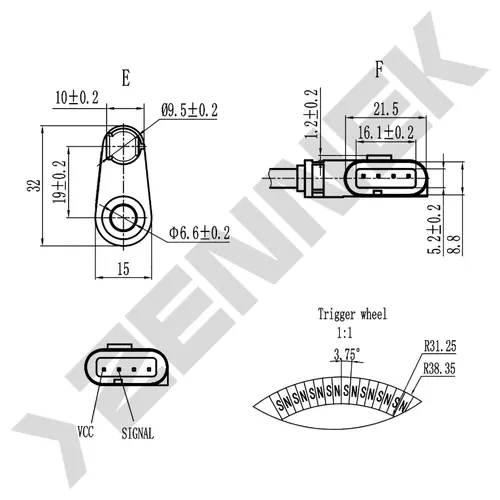Датчик ABS ZENNEK DAS0411