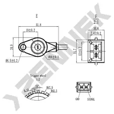Датчик ABS ZENNEK DAS0227