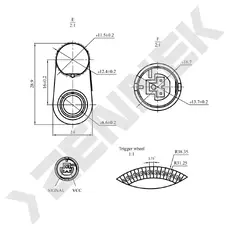 Датчик ABS ZENNEK DAS0140