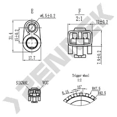Датчик ABS ZENNEK DAS0139
