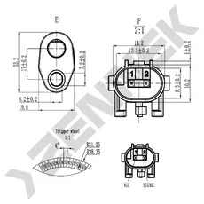 Датчик ABS ZENNEK DAS0235