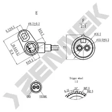 Датчик ABS ZENNEK DAS0599