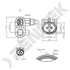 Датчик ABS ZENNEK DAS0147