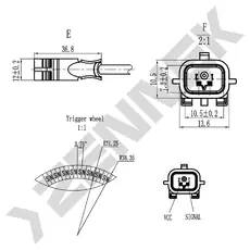 Датчик ABS ZENNEK DAS0252