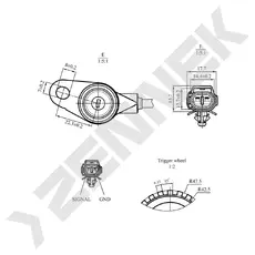 Датчик ABS ZENNEK DAS0245