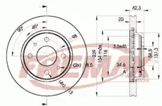 Тормозной диск FREMAX BD-1072 вентилируемый передняя ось