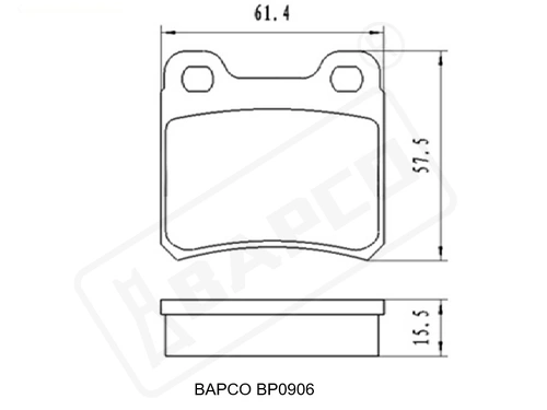 Колодки тормозные дисковые задние BP0906 BAPCO