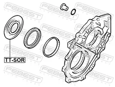 пыльник раздаточной коробки!\ Hyundai ix35 Sportage/Santa Fe TT-SOR FEBEST