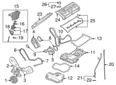 Фильтр масляный VAG 077115401A Audi