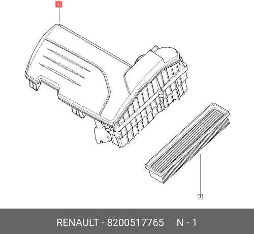 Фильтр воздушный RENAULT 8200517765