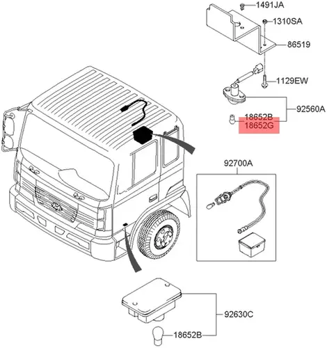 Автолампа MOBIS 1865210003 24