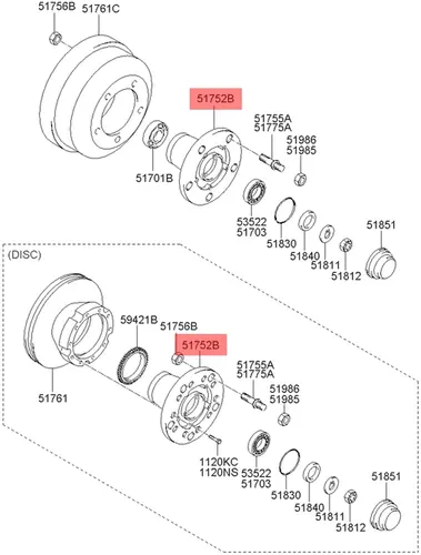 Ступица HYUNDAI / KIA 5175246021