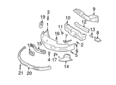 PLATE,FRT BPR IMP BAR ANC 10166720 PONTIAC