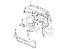 WEATHERSTRIP,R/CMPT LID 19152556 BUICK