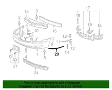 STRIP,FRT BPR UPR OTR RUB(CHROME) 15276878 BUICK