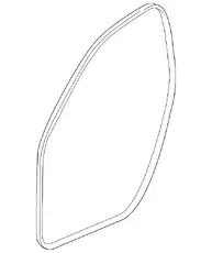 WEATHERSTRIP,FRT S/D(TITANIUM) 19120399 BUICK