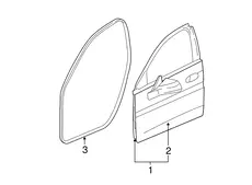 WEATHERSTRIP,FRT S/D(TITANIUM) 19120399 BUICK