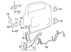 HANDLE,FRT S/D O/S(BRIGHT CHROME) 15773793 BUICK