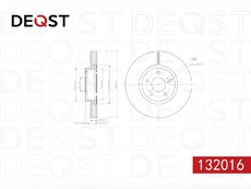 Тормозной диск DEQST 132016