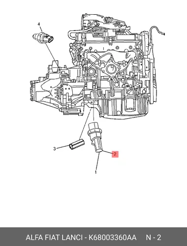 ДАТЧИК ДАВЛЕНИЯ МАСЛА K68003360AA FIAT