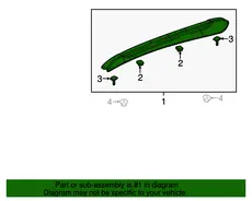 RAIL,LUGG CARR SI(INCLS 3,4,6) 95437104 BUICK