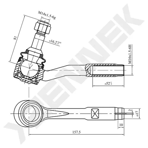 Рулевой наконечник ZENNEK DTE0056