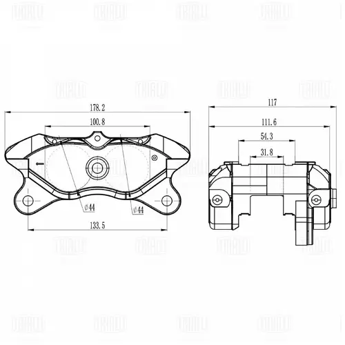 Суппорт тормозной TRIALLI CRC6108