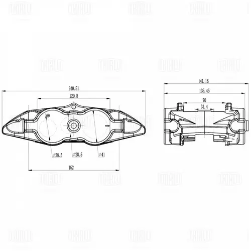 Суппорт тормозной TRIALLI CRC6109