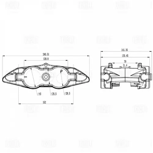 Суппорт тормозной TRIALLI CRC6110