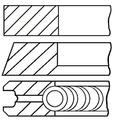 Кольца поршневые GOETZE 08-434307-00
