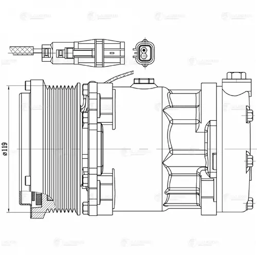 компрессор кондиционера! 8PK\ Sitrak C7H 14> LCAC3045 LUZAR