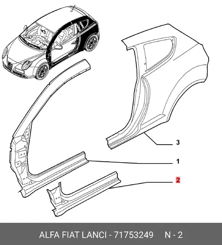 Крыло FIAT 71753249